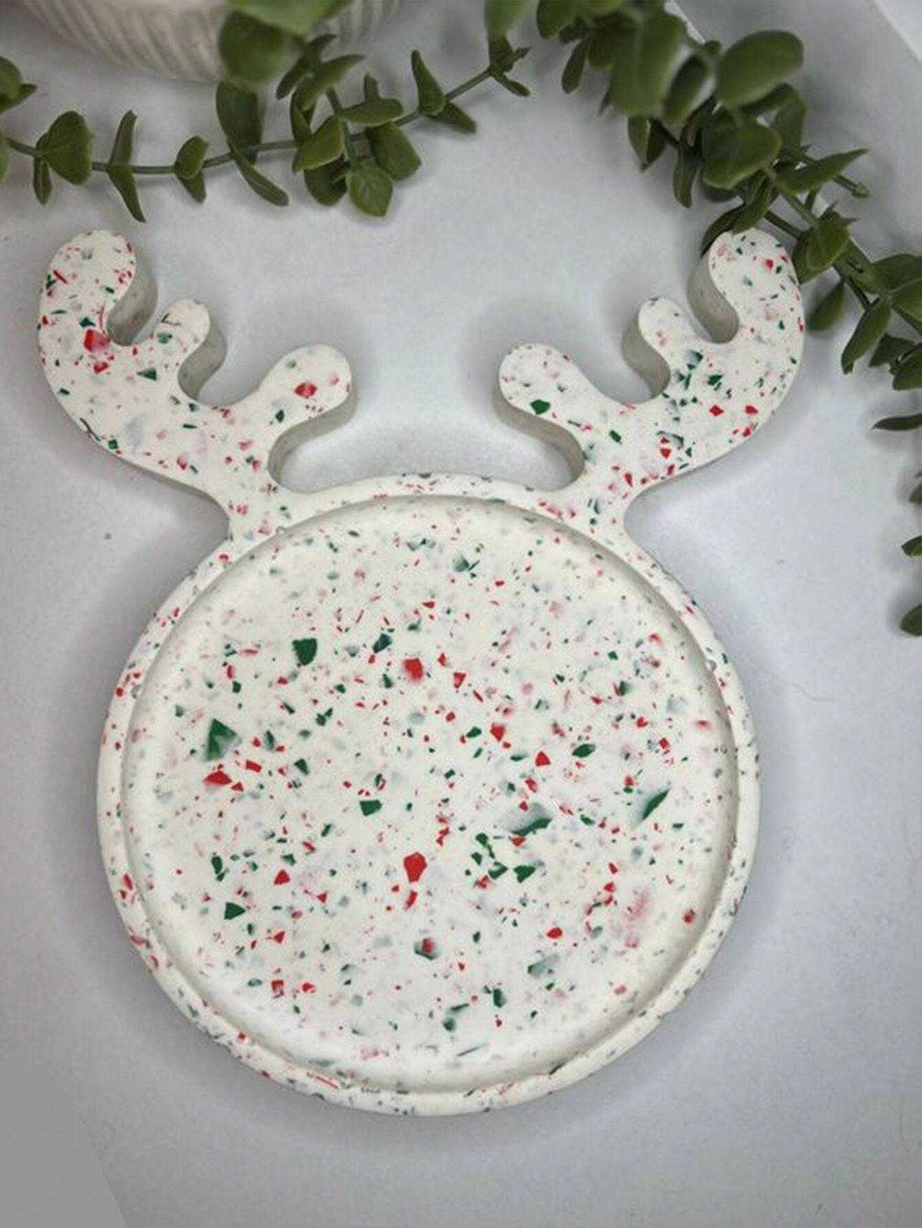 قالب سيلكون  دائري على شكل قرن غزال من قطعة واحدة