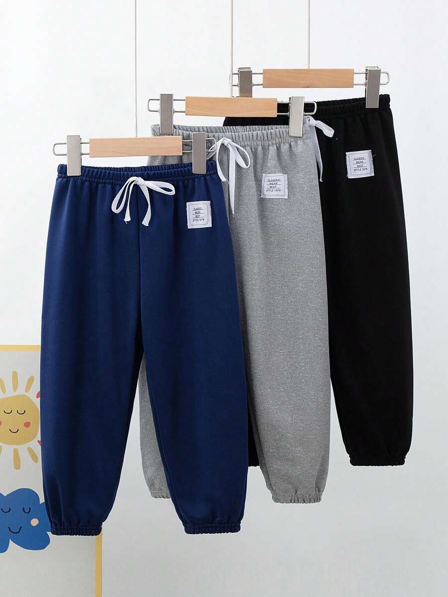 مجموعة من 3 قطع من سراويل الأولاد الكاجوال، سراويل فضفاضة للأطفال للربيع/الخريف، مناسبة للأولاد والبنات، من سن 4 سنين