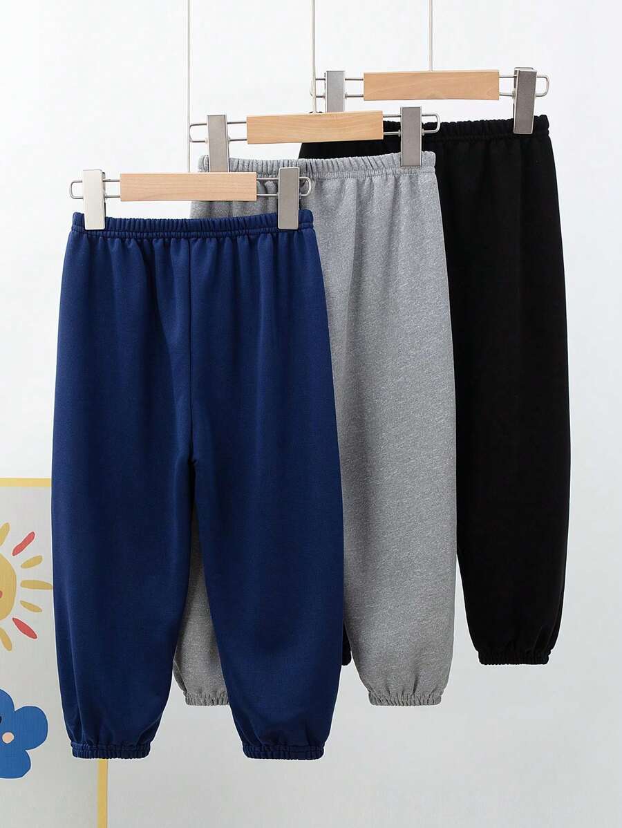 مجموعة من 3 قطع من سراويل الأولاد الكاجوال، سراويل فضفاضة للأطفال للربيع/الخريف، مناسبة للأولاد والبنات، من سن 4 سنين
