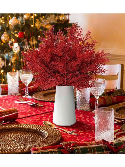 10 قطع من إبر الصنوبر اللامعة لعيد الميلاد