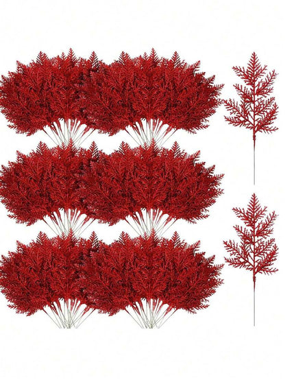 10 قطع من إبر الصنوبر اللامعة لعيد الميلاد