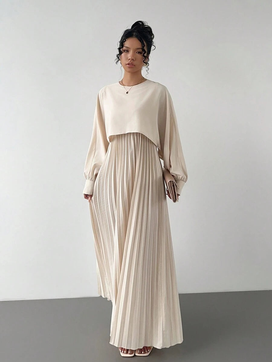 فستان قفطان 2 في 1 أنيق للحفلات من رافريزا للنساء، بخصر وحاشية، وقماش خريفي للنساء من Shein