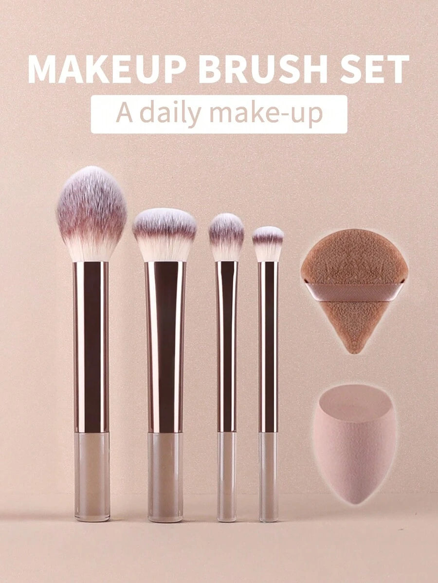 15 قطعة مجموعة فرش مكياج Shein