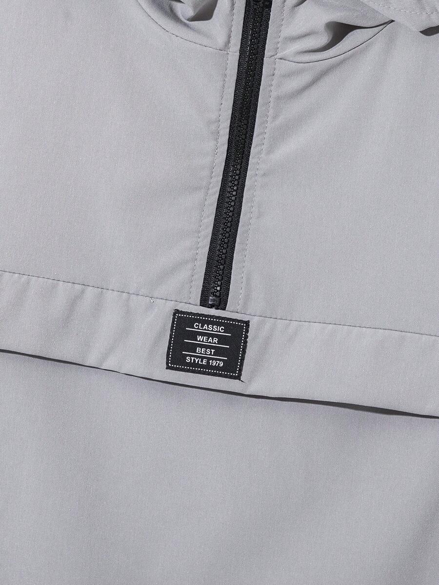 طقم شي ان للأولاد من قطعتين - جاكيت بغطاء رأس وسحاب وبنطال برباط، بتصميم رياضي كاجوال مناسب للخريف/الشتاء