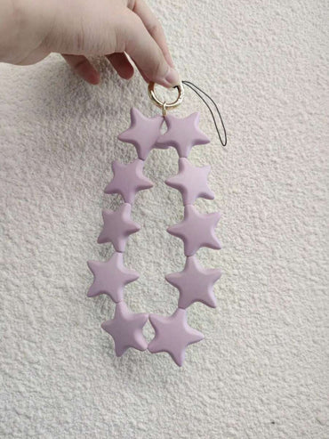 1pc Colorful Silicone Star Shaped Fashion Accessory, Bag Pendant, Car Decor, Keychain, Mobile Phone Chain