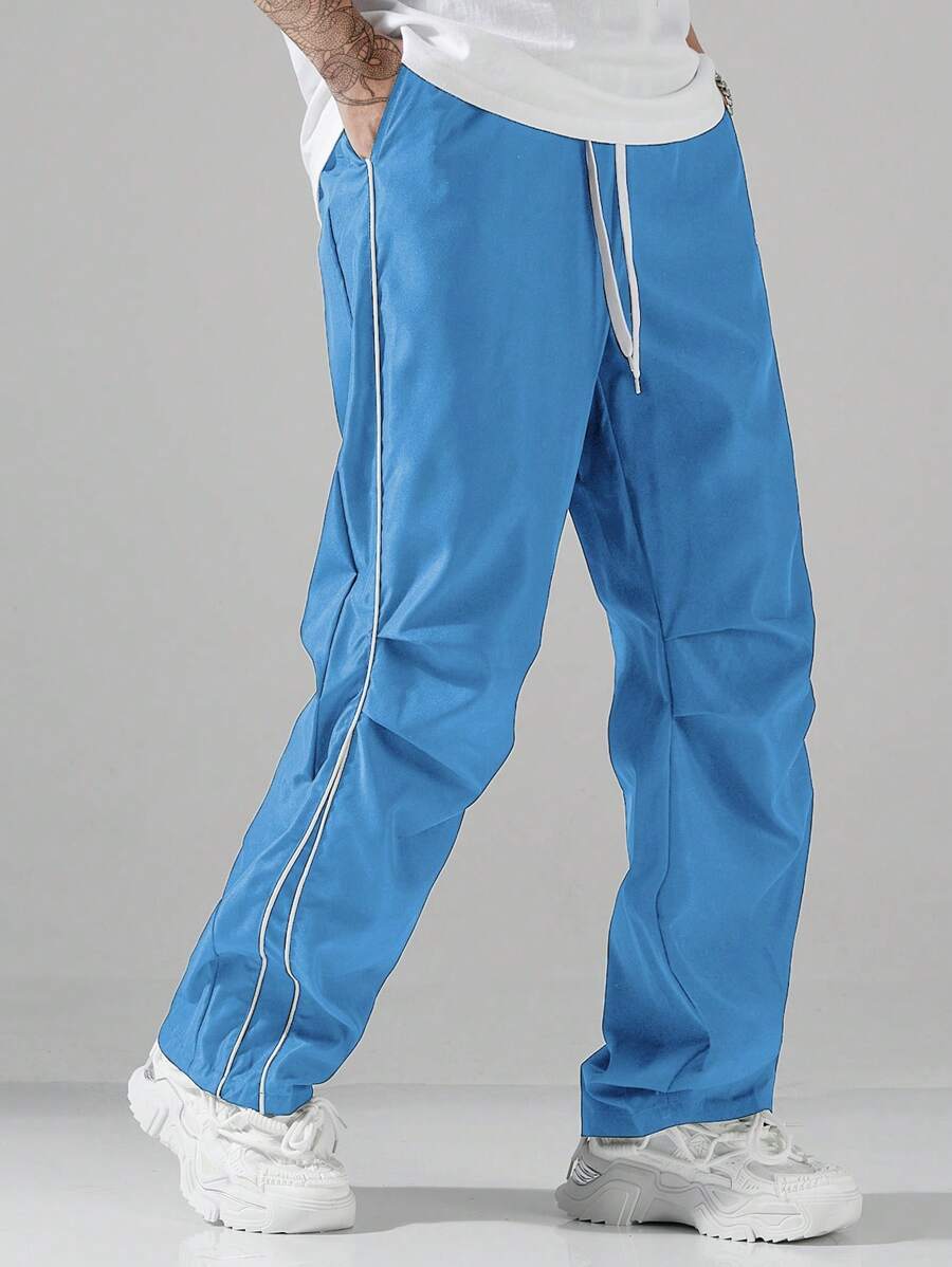 بنطلون مانفينيتي هايبمود للرجال بتصميم جامعي للشارع، خريف