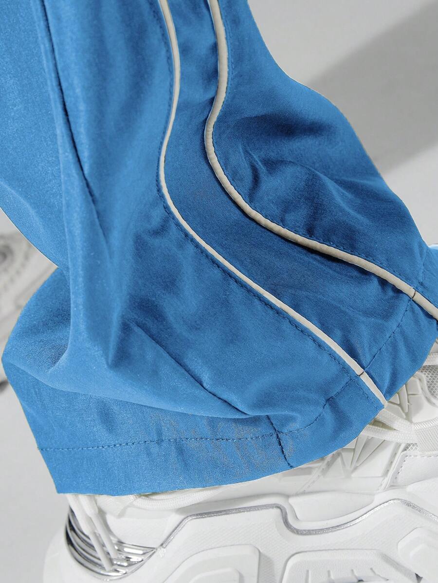 بنطلون مانفينيتي هايبمود للرجال بتصميم جامعي للشارع، خريف