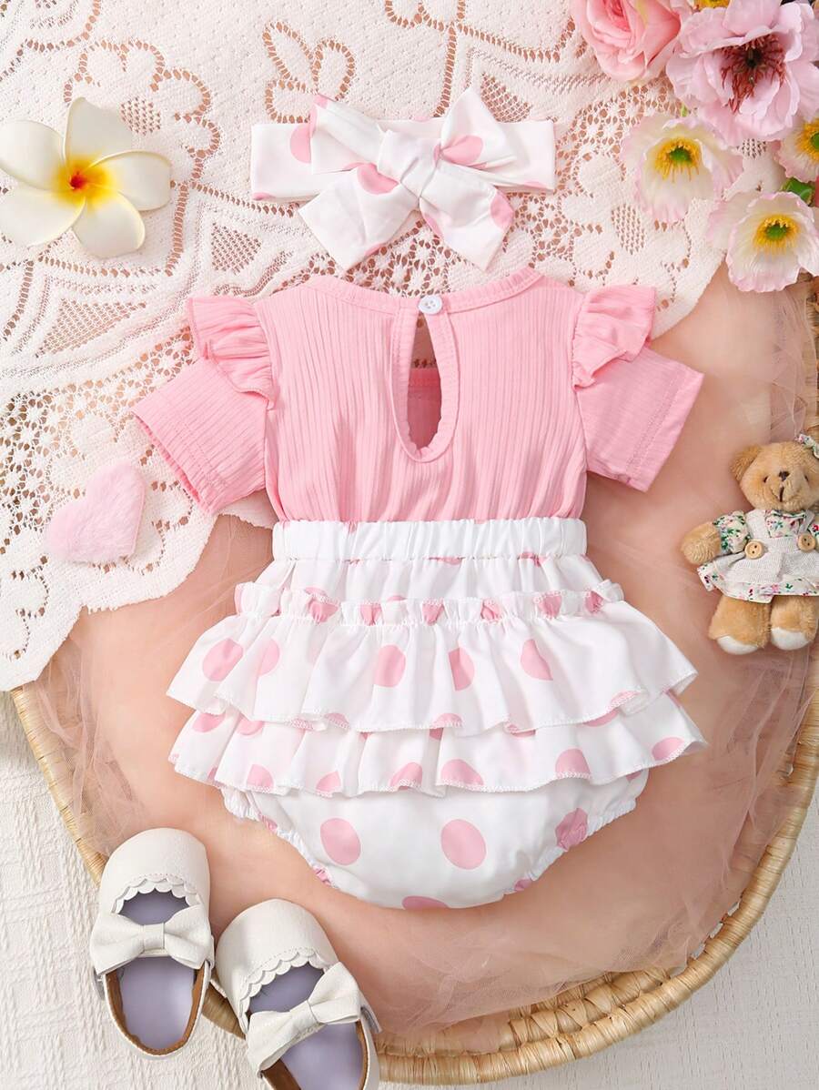 فستان بناتي صغير بأكمام بيشوب وظهر مفتوح وأكمام قصيرة