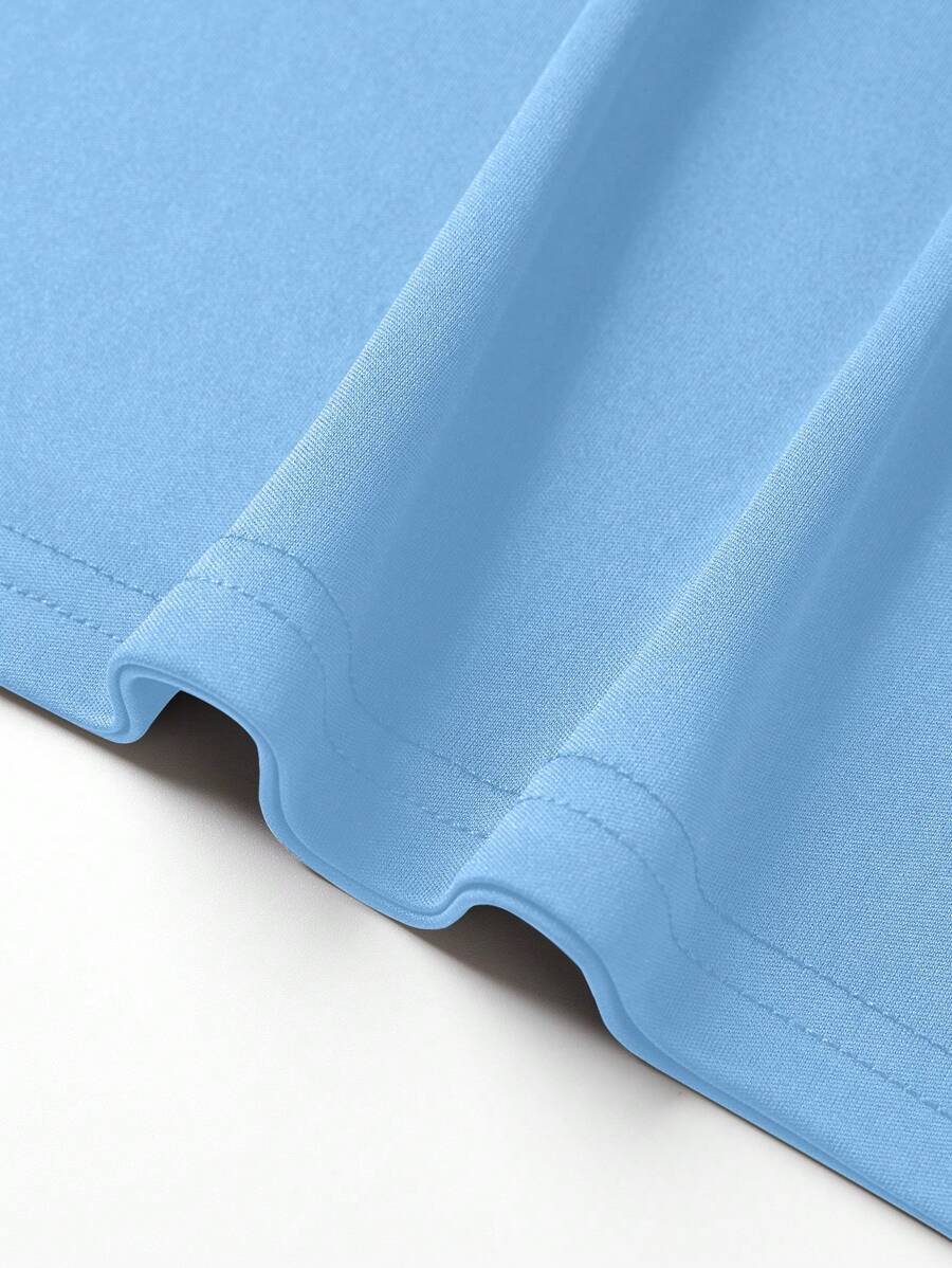 قميص بولو رجالي كاجوال بأكمام قصيرة وأزرار أمامية وطبعة حصان