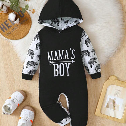 سالوبيت أطفال أولادي بغطاء رأس – أكمام طويلة  MAMA'S BOY  – مناسب للخريف والربيع