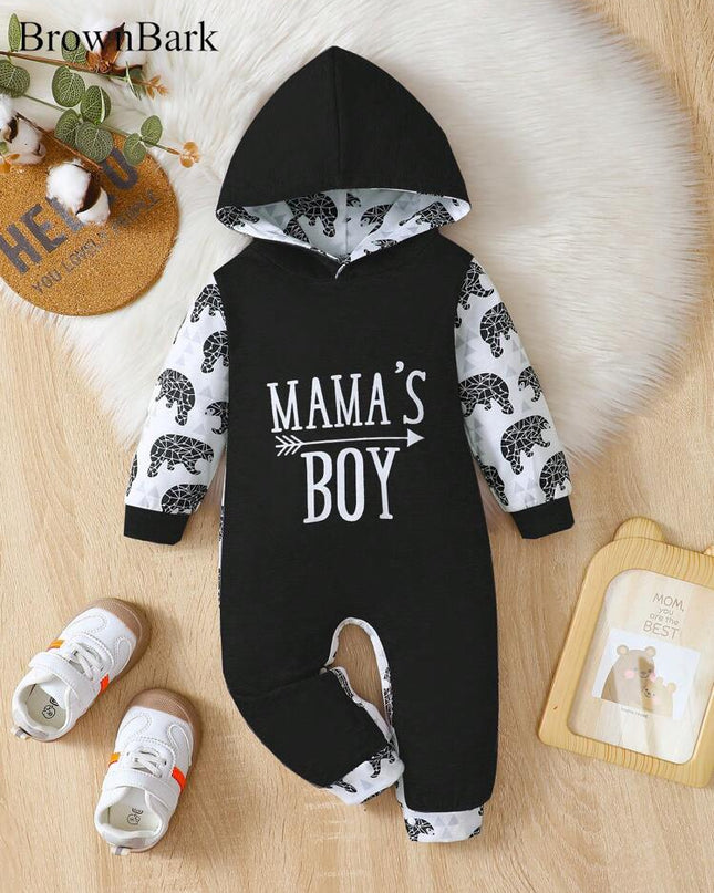 سالوبيت أطفال أولادي بغطاء رأس – أكمام طويلة  MAMA'S BOY  – مناسب للخريف والربيع