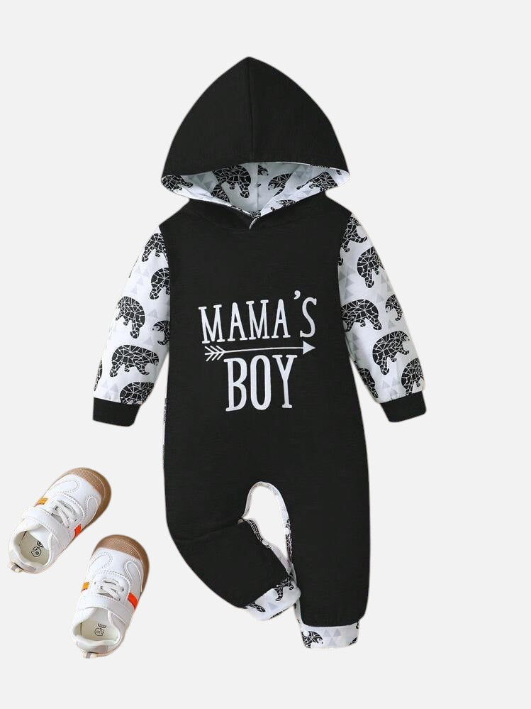 سالوبيت أطفال أولادي بغطاء رأس – أكمام طويلة  MAMA'S BOY  – مناسب للخريف والربيع