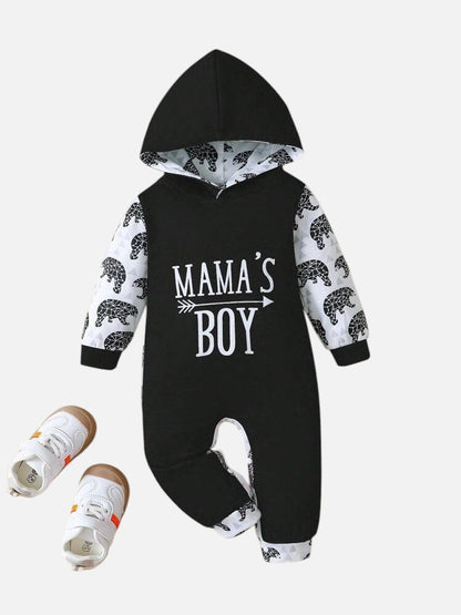 سالوبيت أطفال أولادي بغطاء رأس – أكمام طويلة  MAMA'S BOY  – مناسب للخريف والربيع