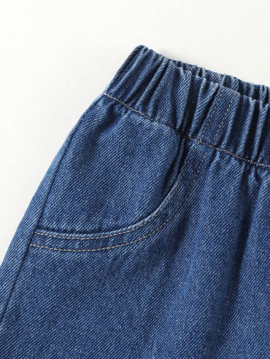 بنطلون جينز مستقيم الساق فضفاض مغسول للبنات، كاجوال ومتعدد الاستخدامات، أنيق للارتداء اليومي