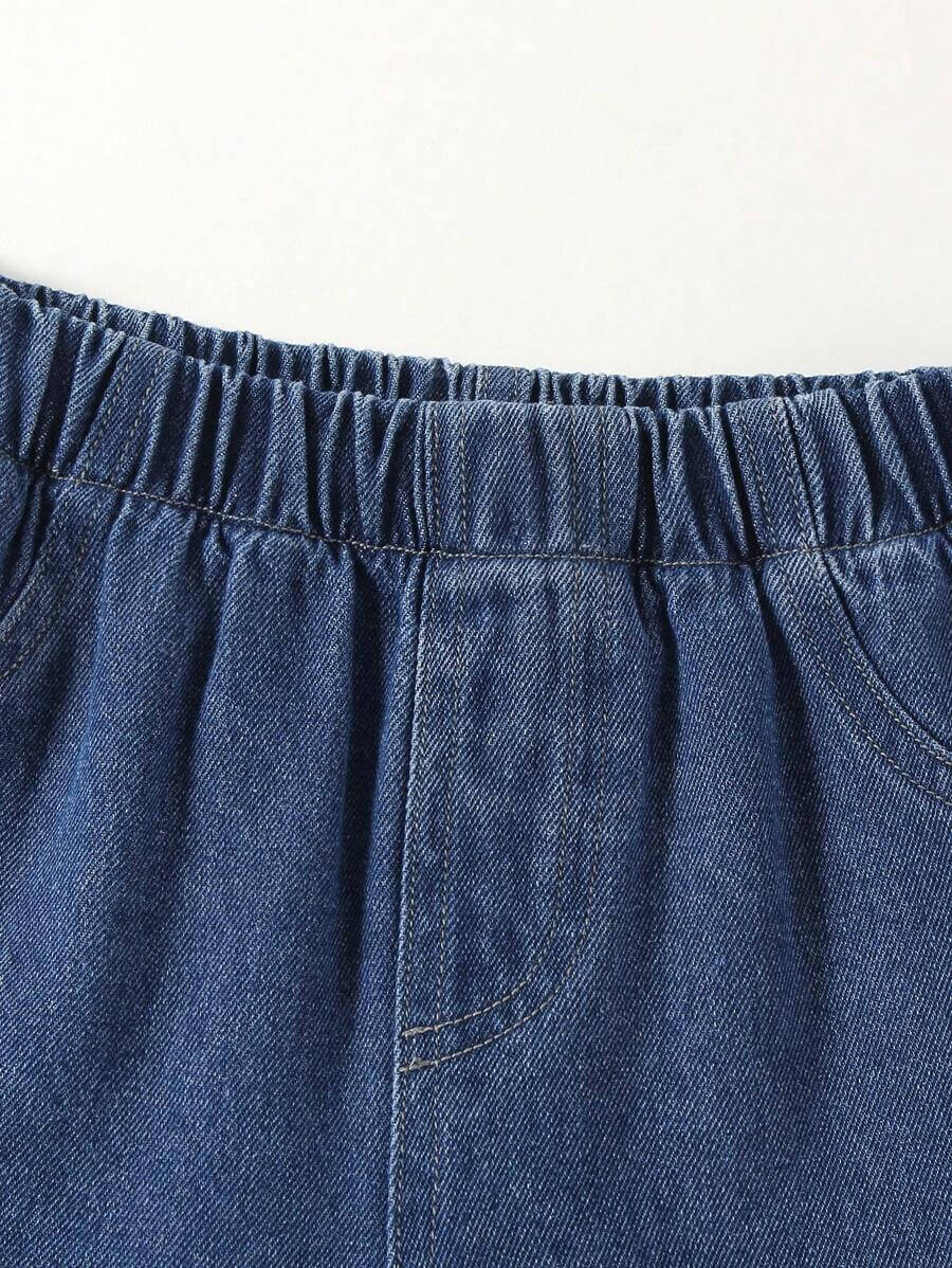 بنطلون جينز مستقيم الساق فضفاض مغسول للبنات، كاجوال ومتعدد الاستخدامات، أنيق للارتداء اليومي