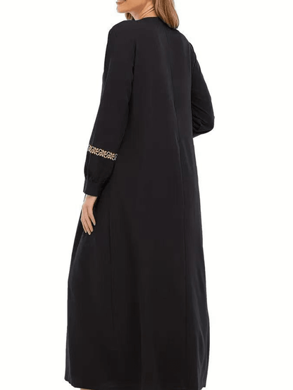 عباية ماكسي نسائية بأكمام طويلة وألوان سادة Shein