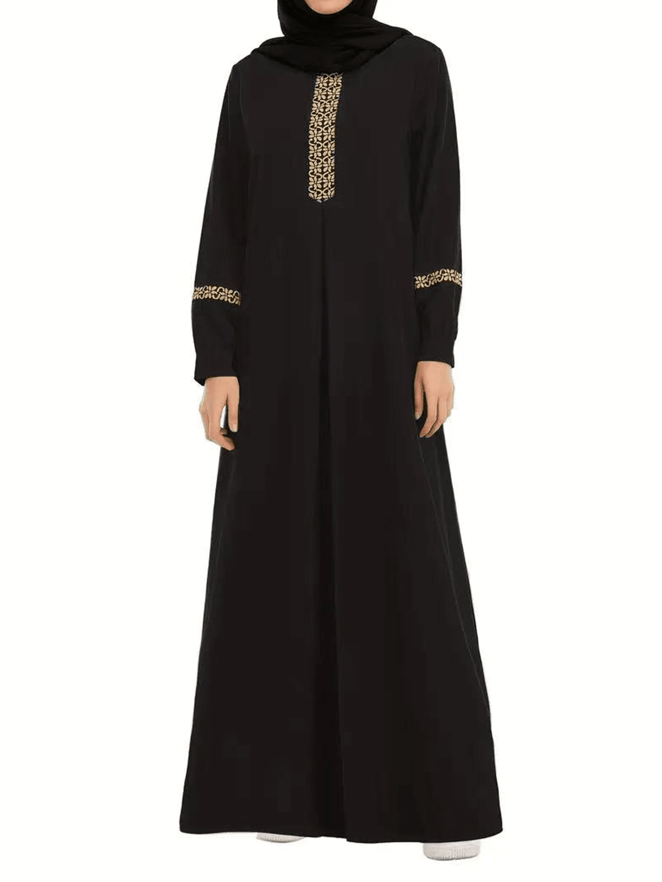 عباية ماكسي نسائية بأكمام طويلة وألوان سادة Shein