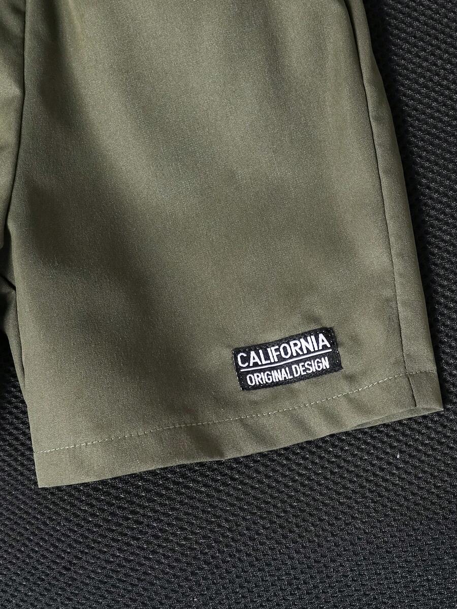 طقم ولادي 2 قطع: تي-شيرت بأكمام قصيرة بطبعة دب + شورت – إطلالة كاجوال صيفية