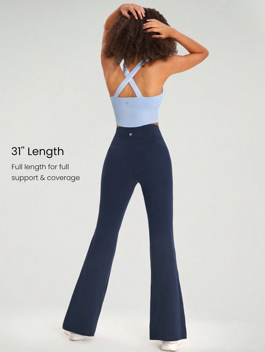 بنطال GLOWMODE FeatherFit™ – مرتفع الخصر، أرجل واسعة، مناسب لليوغا والاستخدام اليومي