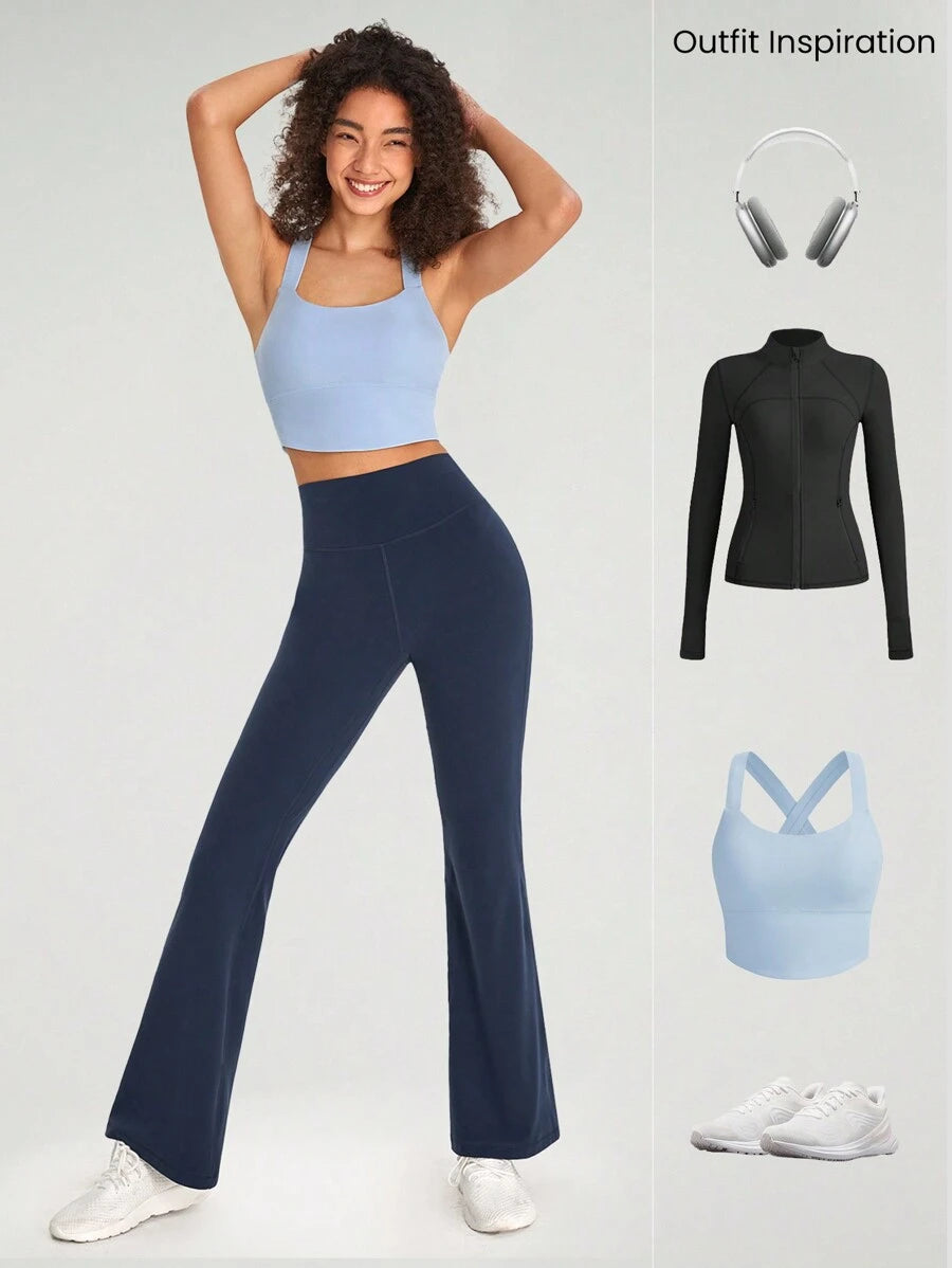 بنطال GLOWMODE FeatherFit™ – مرتفع الخصر، أرجل واسعة، مناسب لليوغا والاستخدام اليومي