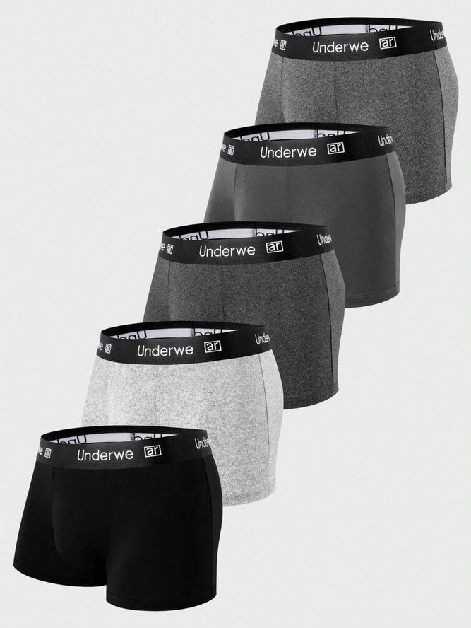 طقم 5 بوكسرات اولادي رفيعة بمرونة عالية_ shein