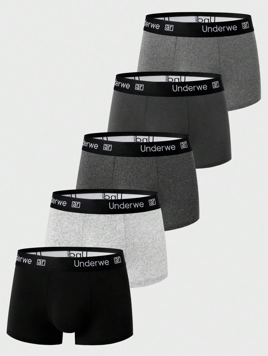 طقم 5 بوكسرات اولادي رفيعة بمرونة عالية_ shein