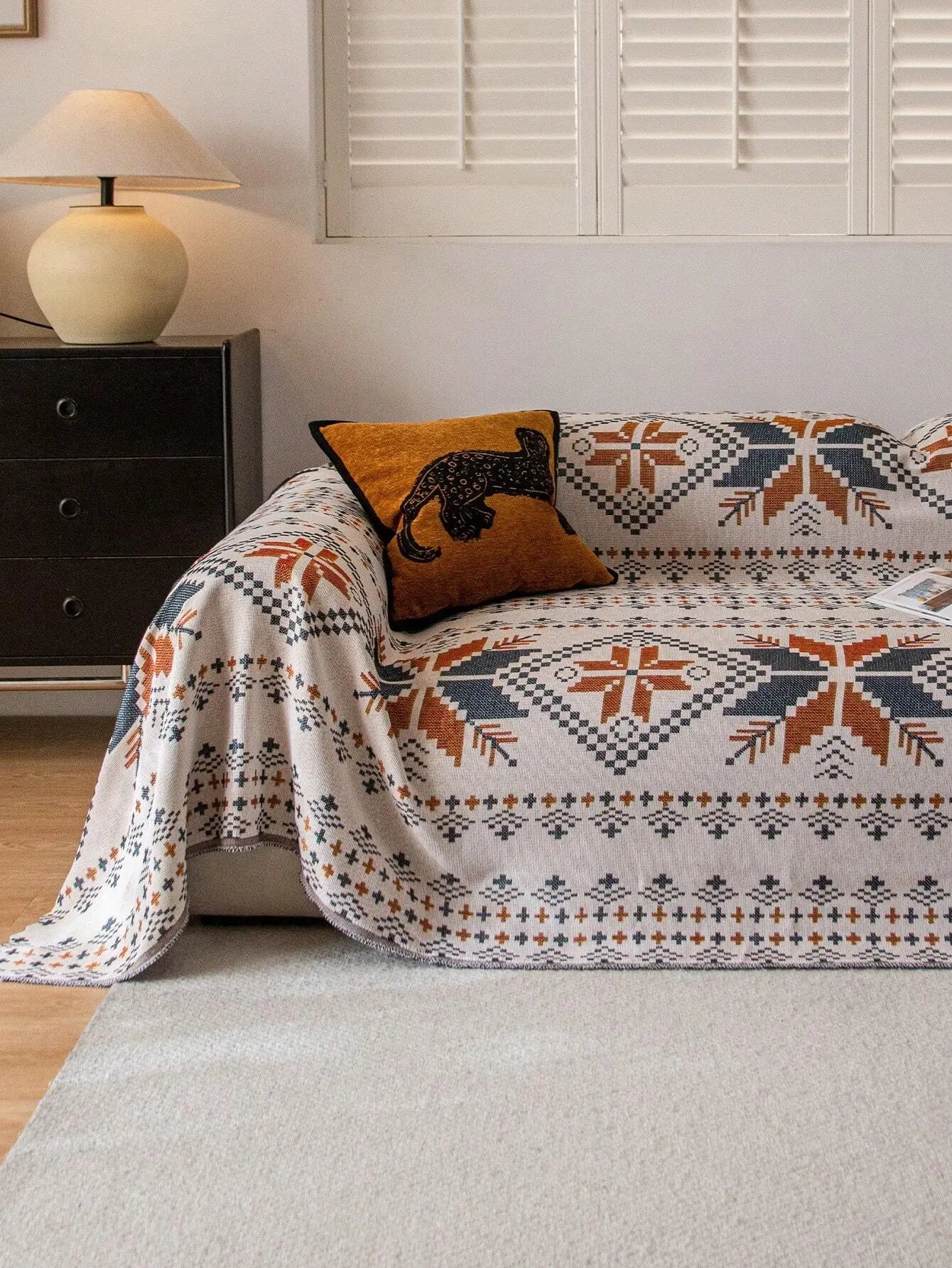 غطاء أريكة قطعة واحدة - بطانية ناعمة بتصميم مجسم