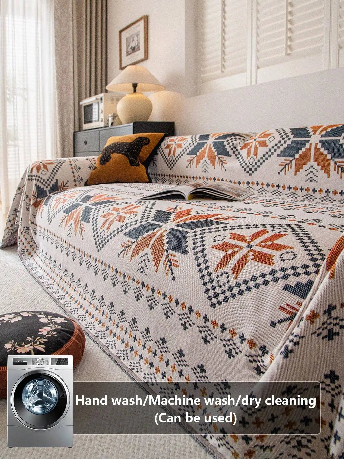 غطاء أريكة قطعة واحدة - بطانية ناعمة بتصميم مجسم