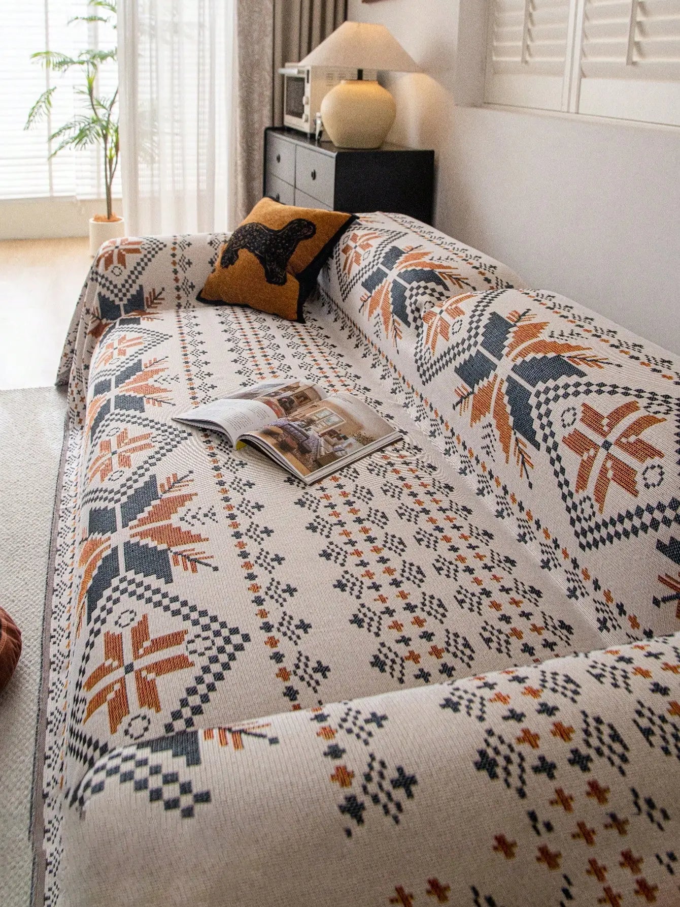 غطاء أريكة قطعة واحدة - بطانية ناعمة بتصميم مجسم