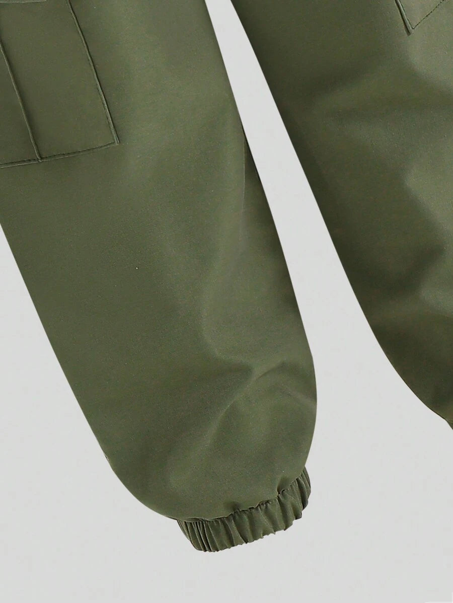 طقم بناتي 2 قطعة من شي إن – تيشيرت كاجوال بطبعة جرافيك مع بنطال