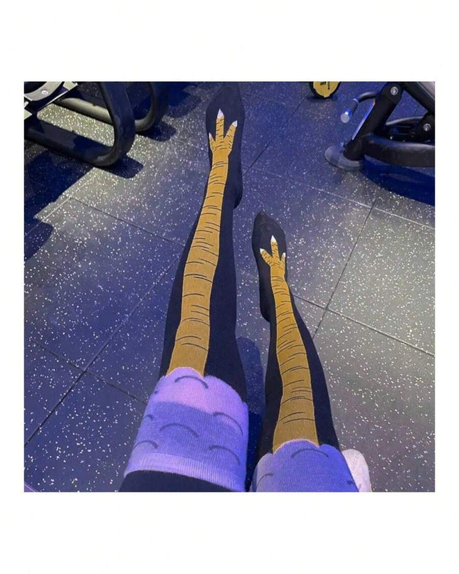 جوارب بتصميم أرجل دجاج مضحكة للجنسين (زوج واحد)