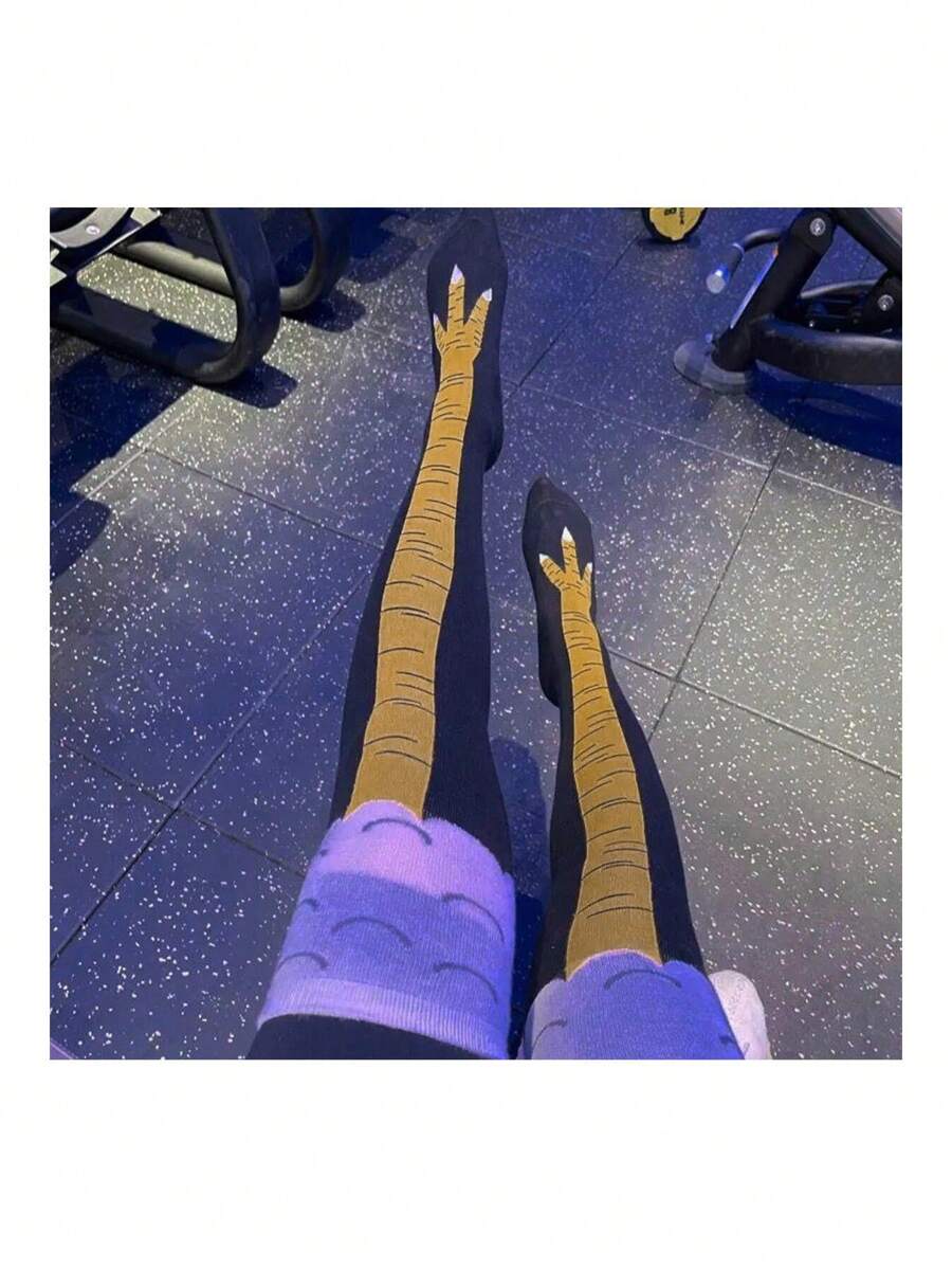 جوارب بتصميم أرجل دجاج مضحكة للجنسين (زوج واحد)