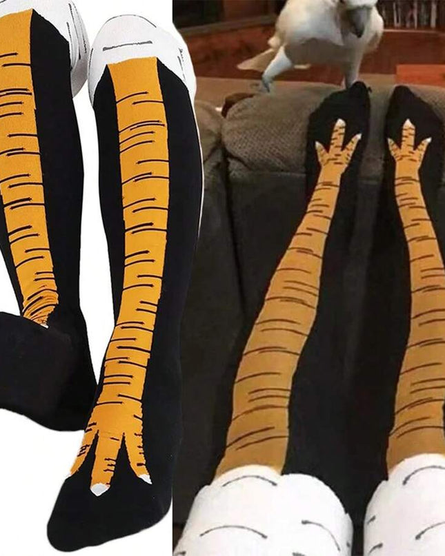 جوارب بتصميم أرجل دجاج مضحكة للجنسين (زوج واحد)