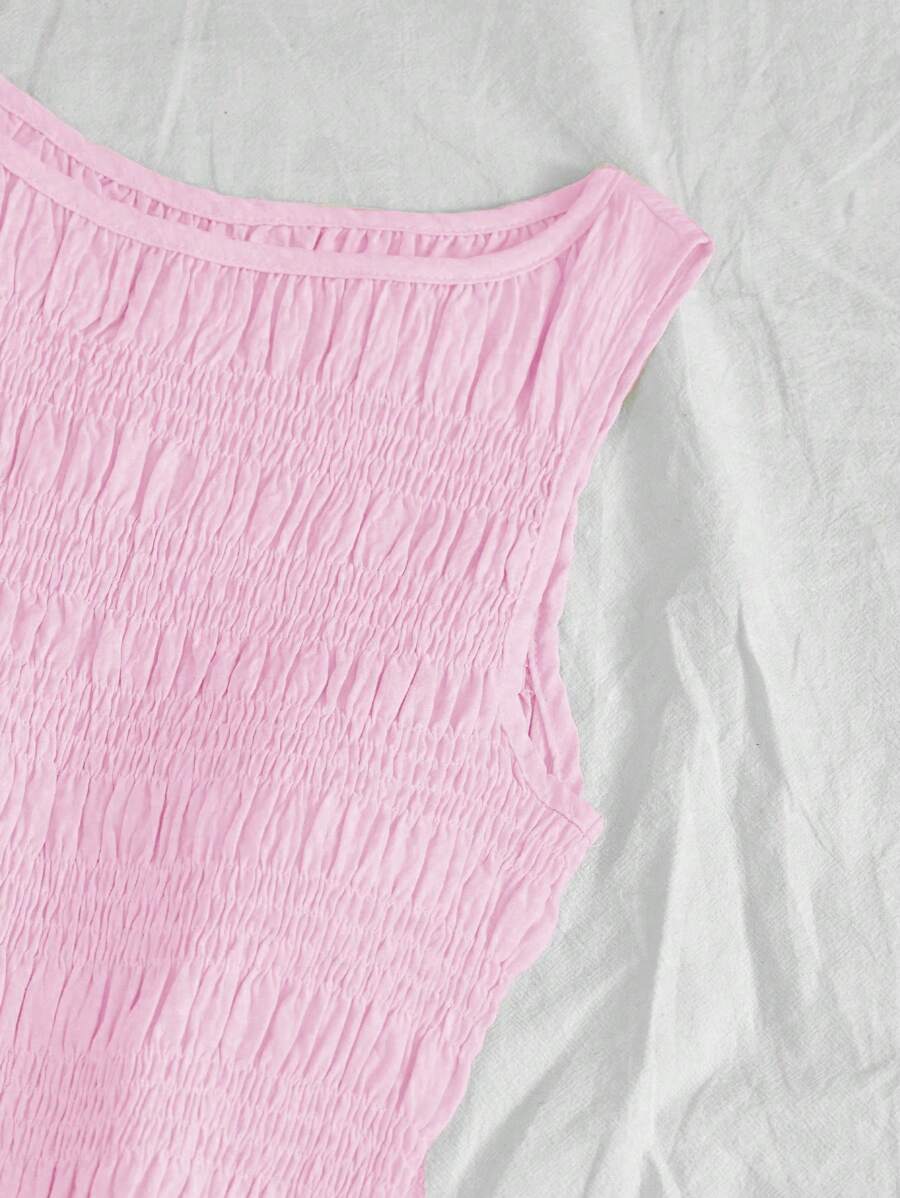 فستان قصير من Lunelith SHEIN Lunessa  مع حافة مكشكشة