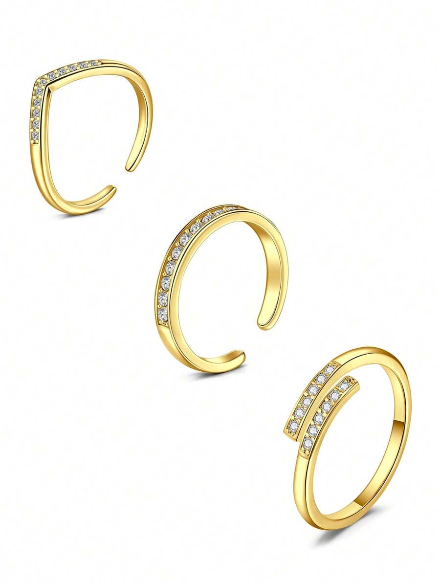 طقم خواتم أصابع القدم واليد من الفولاذ المقاوم للصدأ (3 قطع)