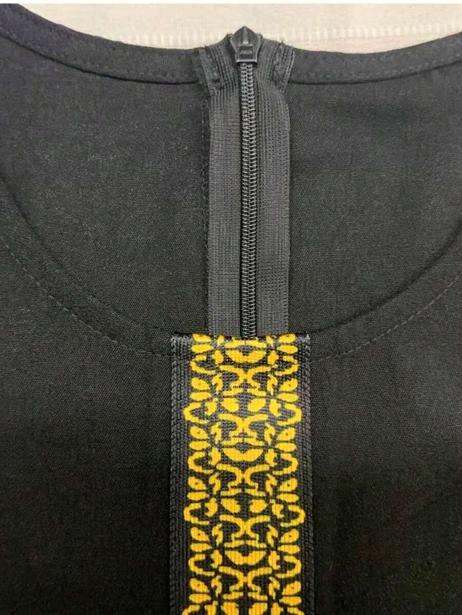 عباية ماكسي نسائية بأكمام طويلة وألوان سادة Shein