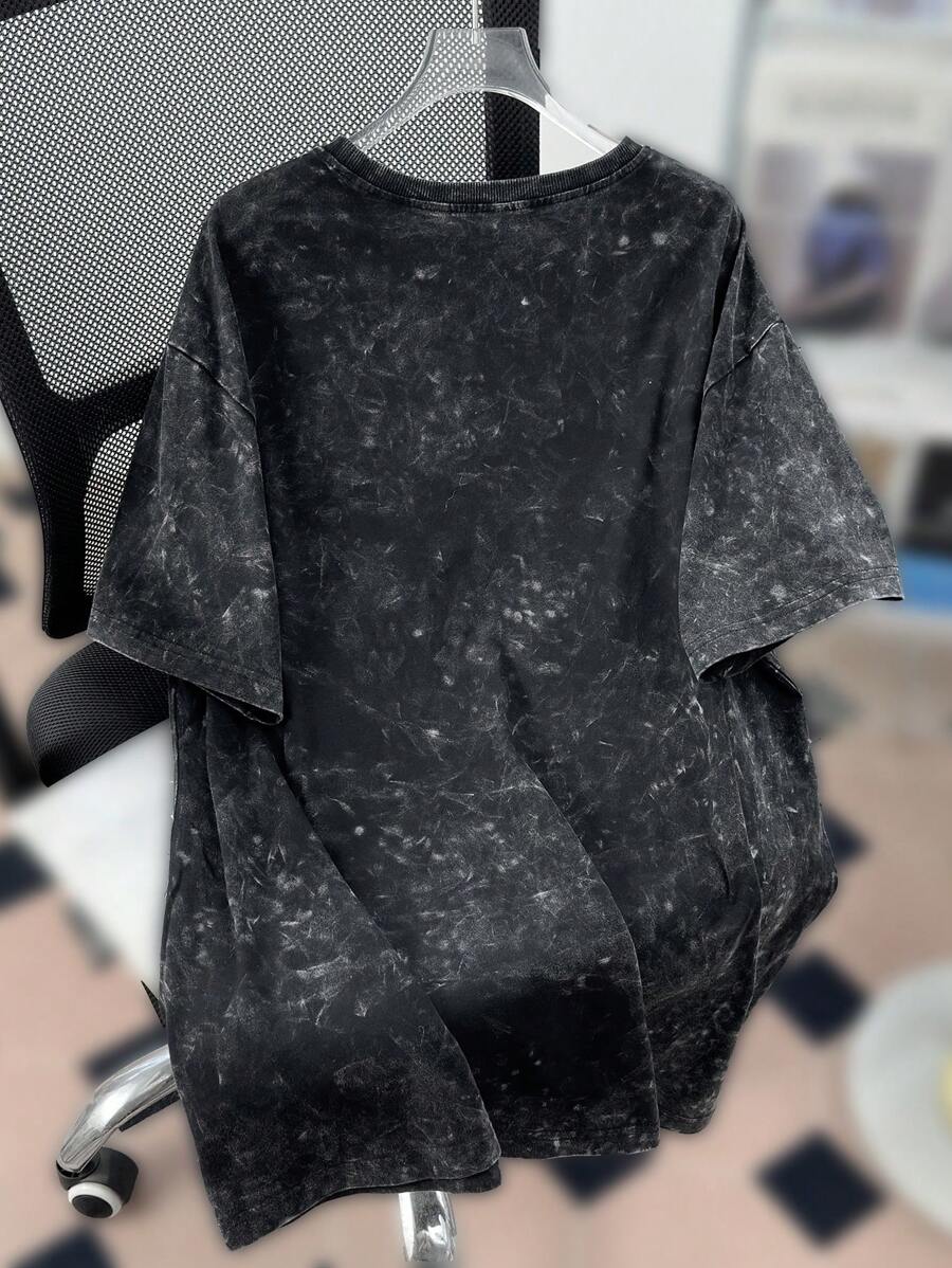 تي شيرت نسائي كاجوال ريترو من فرانكليا مقاس كبير مطبوع عليه حروف