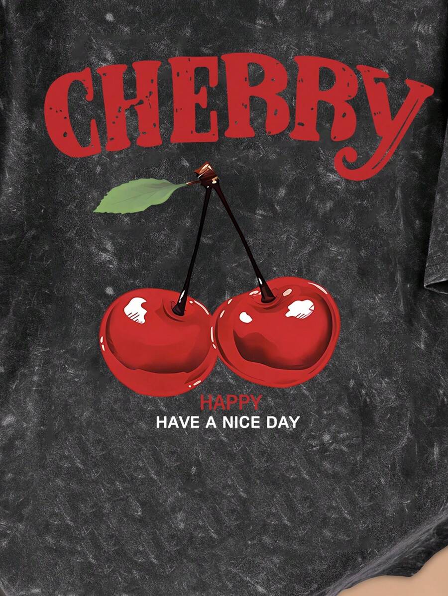 تي شيرت نسائي كاجوال ريترو من فرانكليا مقاس كبير مطبوع عليه حروف