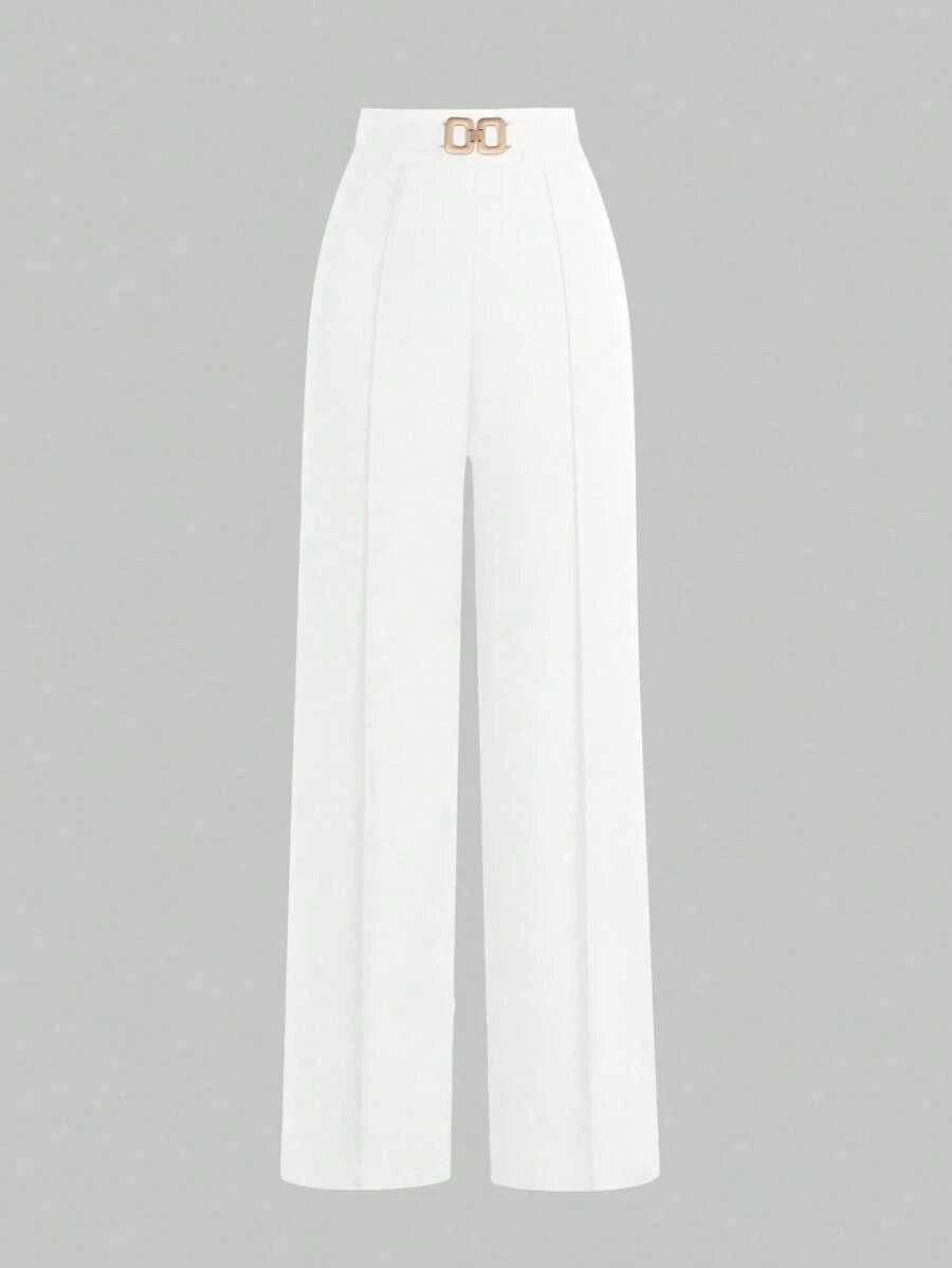 بنطلون بدلة نسائي جديد عالي الخصر من الخريف Shein