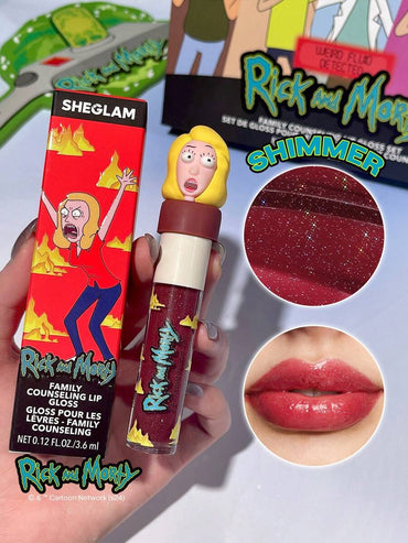 Rick and Morty X SHEGLAM Family Counseling Lip Gloss-Beth Moisturizing Shimmer Dark Plum
