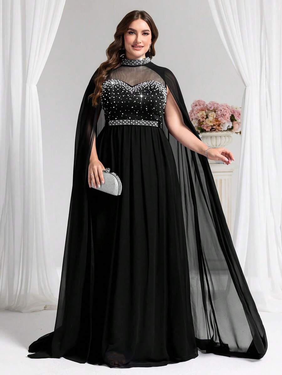 فستان سهرة من كوتيفا (مطرز بكثافة) من Shein