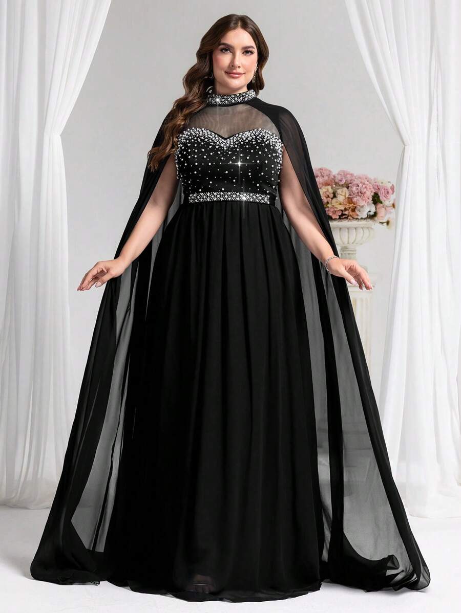 فستان سهرة من كوتيفا (مطرز بكثافة) من Shein