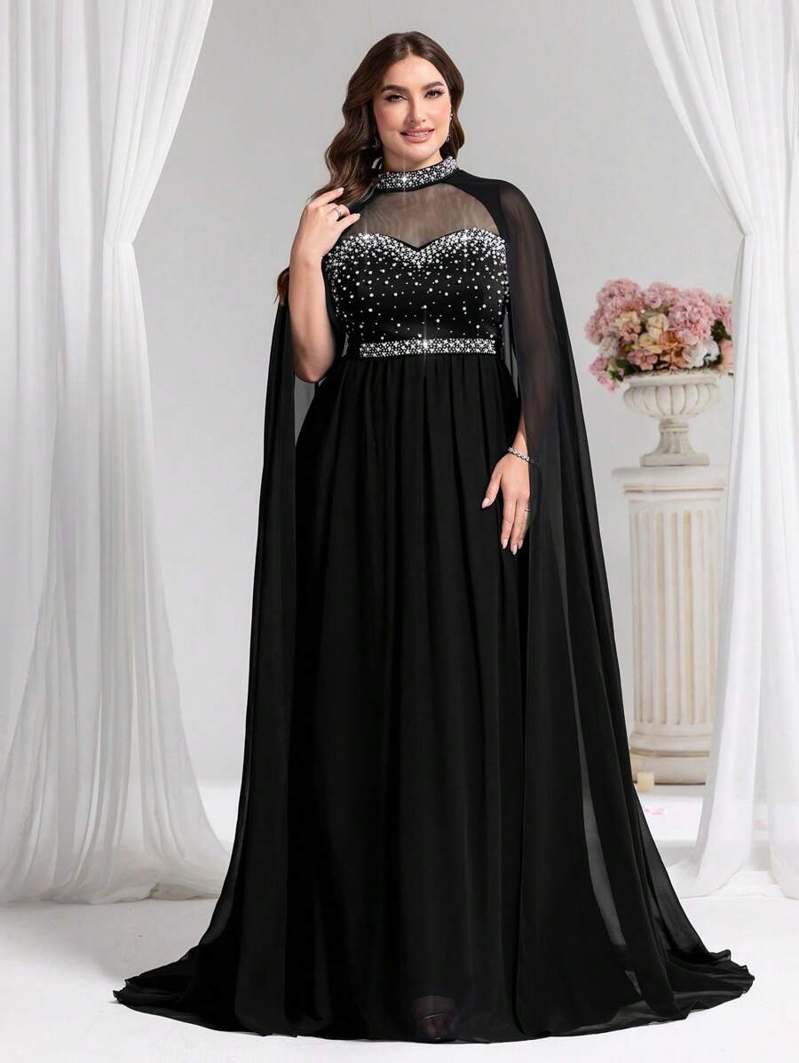 فستان سهرة من كوتيفا (مطرز بكثافة) من Shein