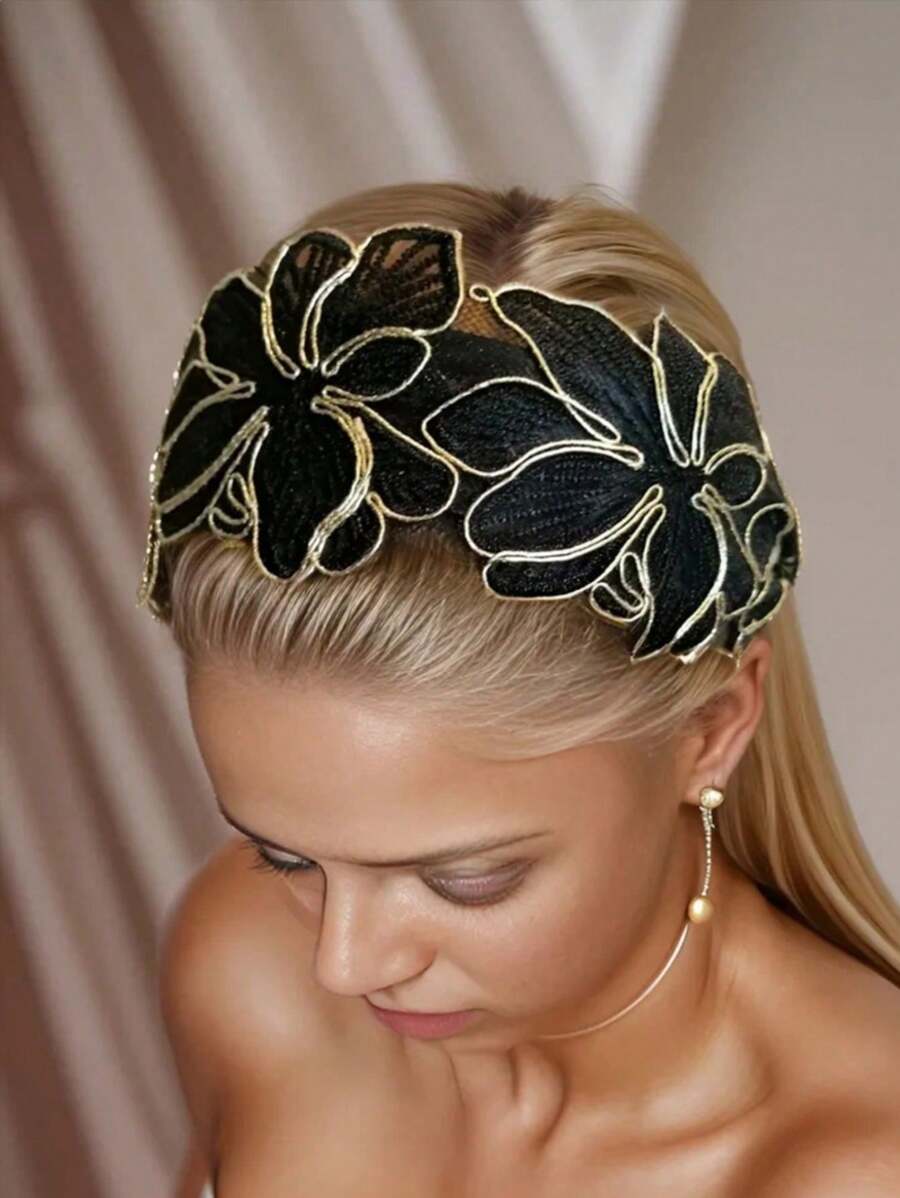 قطعة واحدة من توكه الشعر الدانتيل الكلاسيكي الشبكي Shein