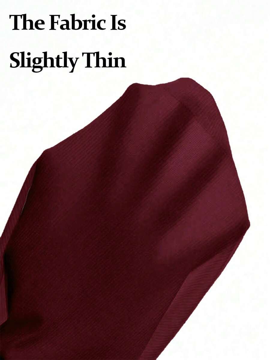 بلوزة رياضية بدون أكمام محبوكة بلون واحد من إيمري روزShein