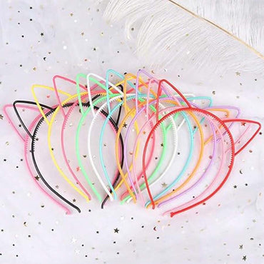 Tbestmax 5 عصابات رأس بلاستيكية،على شكل أذن قطة،