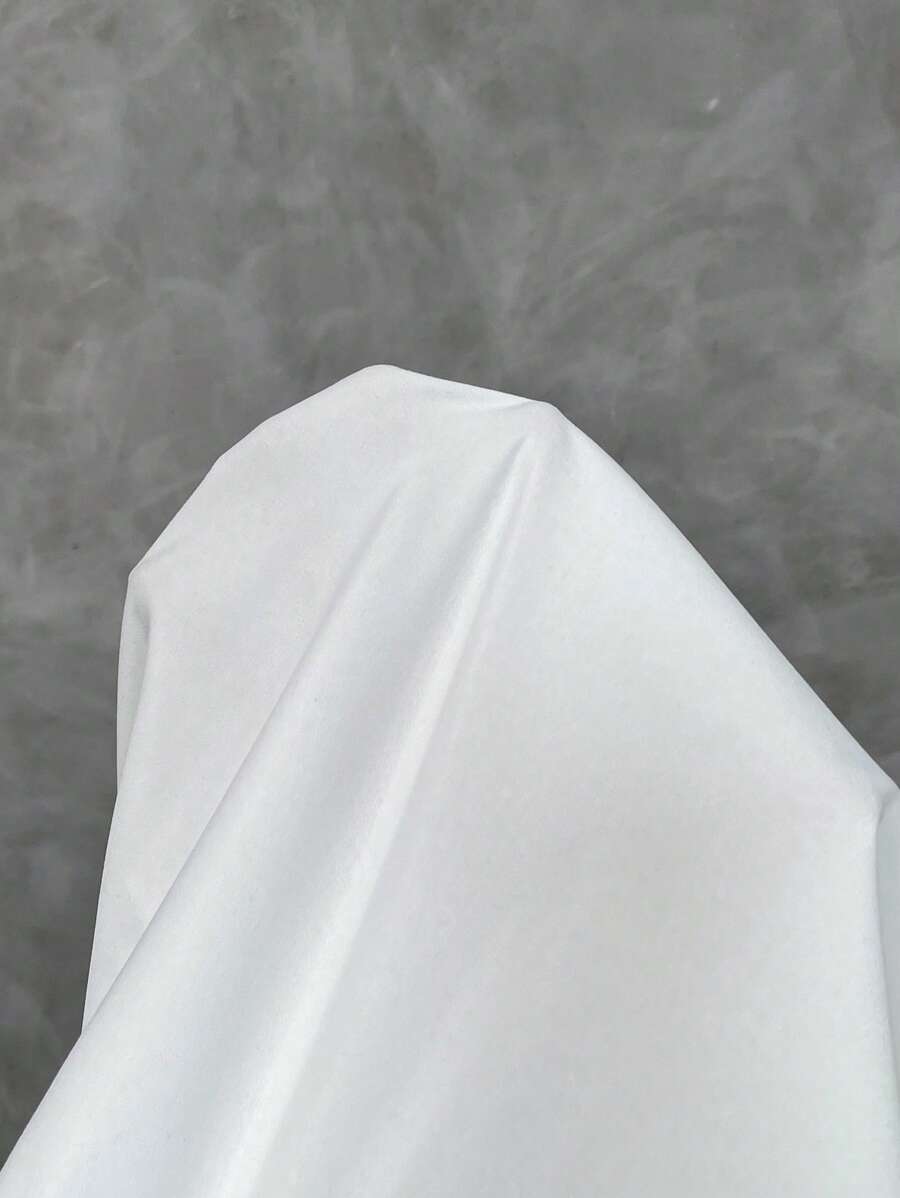 قميص نسائي فضفاض أبيض بأكمام طويلة وأزرار للأسفل من SHEIN Essnce