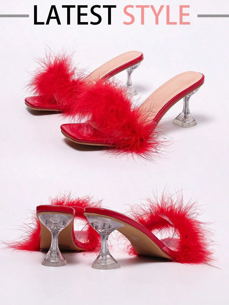 صندل نسائي بكعب من Shein