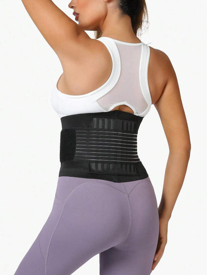 VBOSI قطعة واحدة للنساء والرجال للجنسين قابل للتعديل حزام دعم أسفل الظهر للخصر ومشد البطن لرفع الأثقال والجري وملحقات الصالة الرياضية
