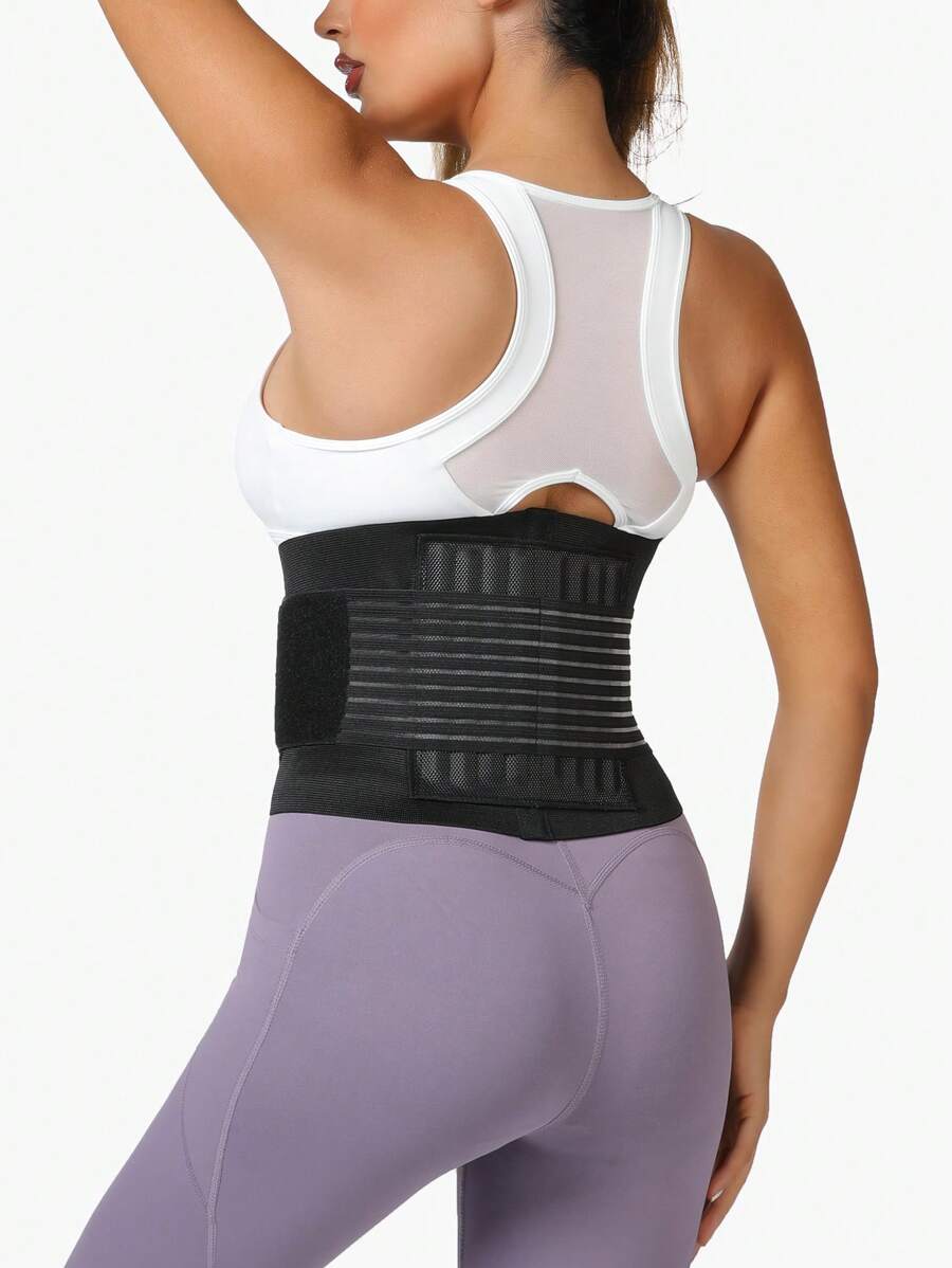 VBOSI قطعة واحدة للنساء والرجال للجنسين قابل للتعديل حزام دعم أسفل الظهر للخصر ومشد البطن لرفع الأثقال والجري وملحقات الصالة الرياضية